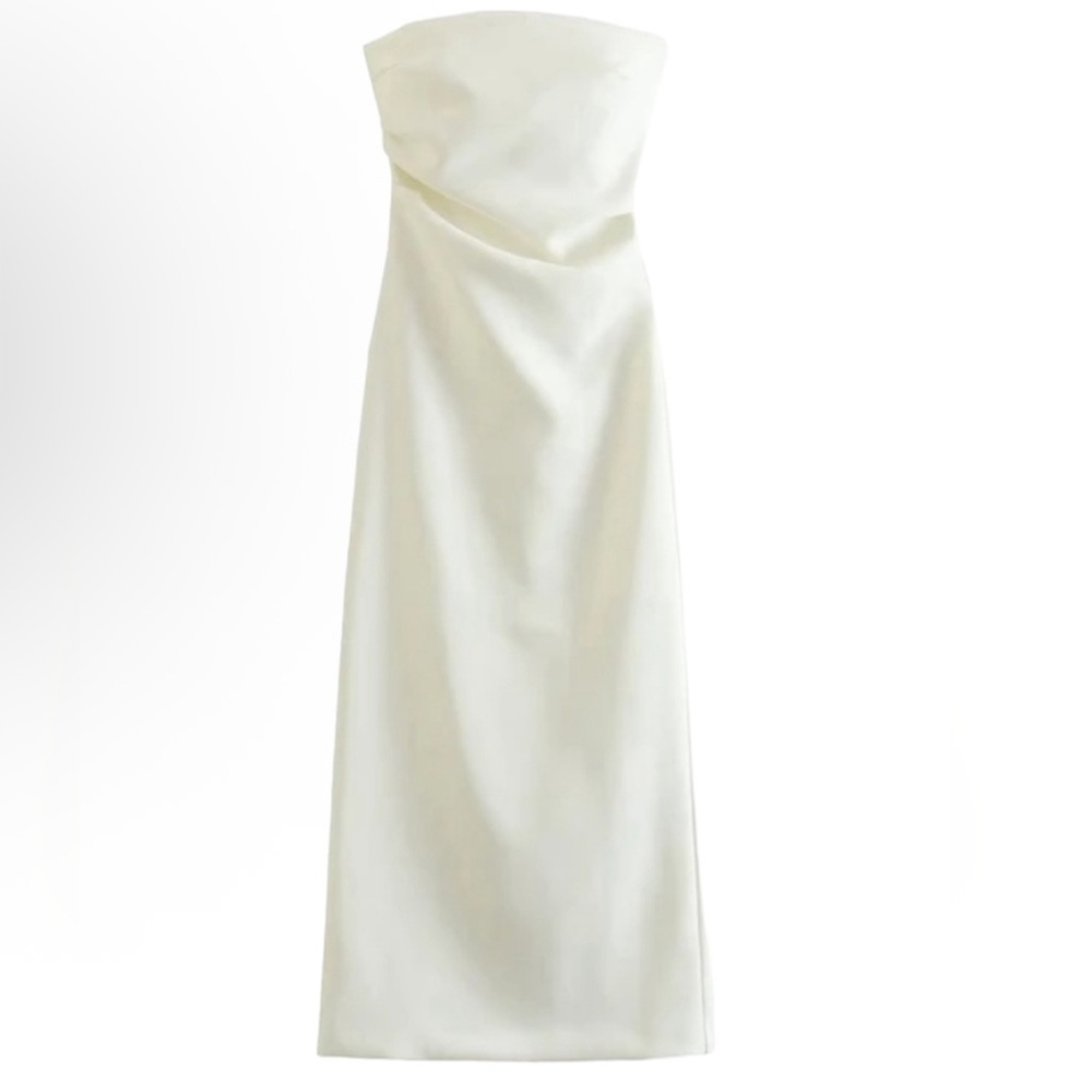 Zara Strapless Cream Dress